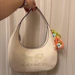 Coach Carmen Ivory Cream Hobo Bag